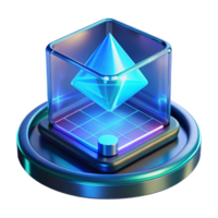 dynamic fascinating A close up of a holographic display, intricate 3D projections, cool blue lighting, futuristic style ultra HD png
