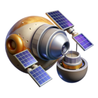 elegant peaceful bohemian A space station orbiting a distant planet, detailed textures and solar panels, realistic style, cosmic lighting refined png