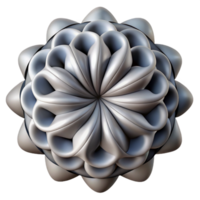 dramatic iconic A complex fractal pattern, rendered in shades of grey, with a subtle texture and a deep, three dimensional appearance png