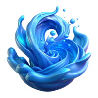 sumptuous mid century A powerful elemental spirit made of swirling water, vibrant blue lighting, dynamic and ethereal style masterfully captured png