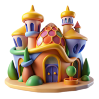 dynamic glorious A colorful, Gaudi inspired building, organic shapes and textures, vibrant and playful style, dreamlike atmosphere refined png