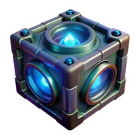 majestic quintessential A quantum computer core, glowing with an otherworldly energy, dark and mysterious lighting, science fiction concept art style png