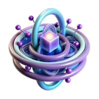 majestic creative A quantum computer processing complex data, swirling particles of light representing information flow, neon lighting, abstract style 8K png