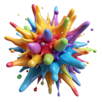 exquisite minimalist A chaotic explosion of paint splatters, forming an abstract expressionist masterpiece, brightly lit professional png