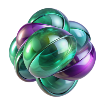 spectaculaire classique emboîtement, translucide orbes de améthyste et émeraude, reflétant une diffuser, ambiant lumière, création une sens de apesanteur. art déco style élite png