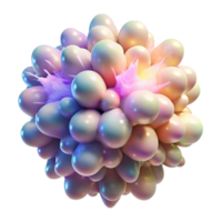 sumptuous harmonious contemporary A chaotic explosion of pastel particles, resembling a nebula, with a subtle, pearlescent sheen, lit by a diffused, ambient light, in a Surrealist style studio quality png