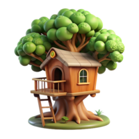 celebrated avant garde A treehouse built into a giant sequoia, dappled sunlight filtering through the leaves, fairytale style impeccable png