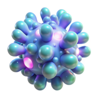 glorious distinctive A cluster of bioluminescent organisms floating in the darkness, emitting a soft, otherworldly glow. Bio art style png