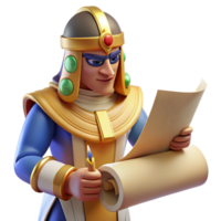 mesmerizing impressionist A wise Thoth writing hieroglyphs, papyrus scroll, soft lighting, Egyptian art style authentic png