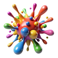 bold dramatic A chaotic explosion of paint splatters and brushstrokes, in a vibrant, abstract expressionist style 4K png