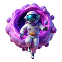 immaculate bohemian A lone astronaut, floating in the void of space, surrounded by a swirling nebula of pink and purple. Surreal style, ethereal lighting professional png
