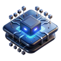 exquisite classic A single circuit board floating in a dark void, glowing with energy, intricate traces and components, abstract style 8K png