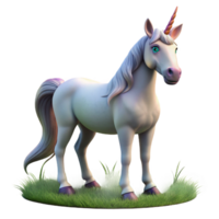fascinating peaceful artistic A majestic unicorn grazing in a meadow, soft, diffused lighting, fantasy art style flawless png