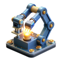 remarkable organic A robotic arm assembling a complex circuit board, sparks flying, illuminated by industrial lighting, in a photorealistic style 8K png