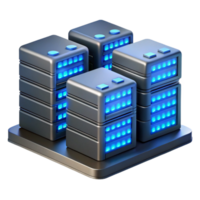 extraordinary romantic traditional A server room, rows of servers blinking with activity, illuminated by the cool blue light of their LEDs, rendered in a technical, photorealistic style professional png