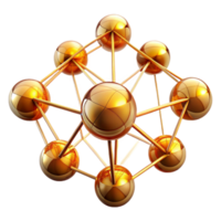 peaceful gorgeous A network of interconnected glowing orbs, creating a complex and dynamic structure, illuminated by a warm, golden light. Abstract network visualization, futuristic museum quality png