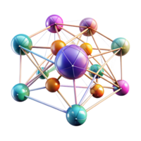 extraordinary acclaimed A network of interconnected nodes pulsating with data, intricate lines of light connecting them, dynamic and colorful lighting, abstract data visualization style png