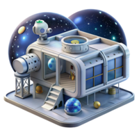tranquil elegant A space station with modular architecture, docking bays, astronauts floating outside, starry backdrop visible through windows authentic png
