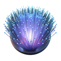 notable retro A field of interwoven, fiber optic strands, emitting a soft, glowing light, in a futuristic, technological style high quality png