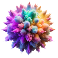 radiant unparalleled An explosion of colorful particles resembling powdered pigments, captured in mid air, illuminated by a cool, diffused light. Photorealistic style, high detail png