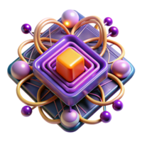 breathtaking traditional A quantum computer, glowing wires and nodes, complex patterns, vibrant purple and orange hues, abstract art style professional png