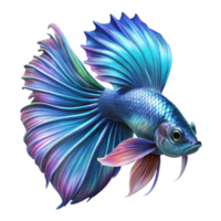 striking baroque A vibrant betta fish with flowing fins, intricate details, close up shot, dark background, neon lighting genuine png