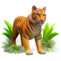 extraordinary avant garde A powerful tiger stalking through the jungle, dappled sunlight, intense and dramatic style gallery standard png