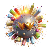 fascinating romantic vintage A chaotic explosion of glitter and confetti, illuminated by a bright, festive light source luxury png