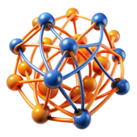 radiant notable A network of intricate, flowing lines, resembling neural pathways, in shades of vibrant orange and electric blue, lit by a flickering, candlelight, in an abstract expressionist style png