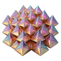 exquisite renaissance A field of tessellating triangles, each with a unique iridescent texture, illuminated by a warm, ambient light. Art Deco style, geometric patterns detailed png