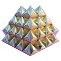 gorgeous remarkable A field of tessellating triangles, each with a unique iridescent texture, illuminated by a warm, ambient light. Art Deco style, geometric patterns png