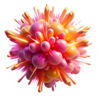 glorious nostalgic elegant A dynamic explosion of particles and light trails, in shades of vibrant pink and orange, with a futuristic, cyberpunk aesthetic luxury png
