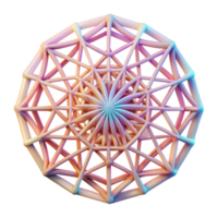 spectacular contemporary A delicate web of interconnected lines forming a geometric pattern, illuminated by a soft, pastel glow, Art Nouveau style perfect clarity png