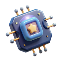 acclaimed coastal A single, stylized circuit board component floating in space, intricate details visible, lit by a distant star, in a minimalist, sci fi style ultra HD png