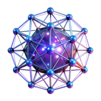 hypnotic remarkable An intricate web of interconnected lines and dots, forming a complex, abstract pattern, illuminated by a bright, neon glow, in a futuristic, data visualization style png
