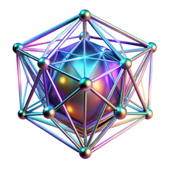 maravilloso medio siglo un red de brillante, pulsante líneas formando un dinámica 3d estructura, iluminado por un cambiando, iridiscente luz, cyberpunk estilo Perfecto claridad png