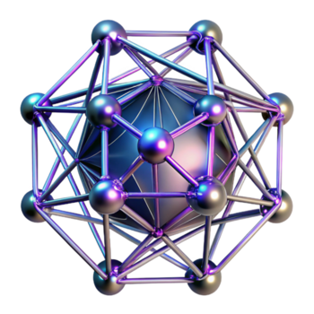 tranquil captivating A complex network of interconnected lines and nodes, glowing with an inner luminescence, forming a dynamic, ever shifting structure. Cyberpunk style flawless png