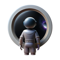 gorgeous organic A lone astronaut gazing at a black hole from a space station window, dramatic backlighting emphasizing the silhouette, cosmic horror style detailed png