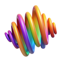 stunning joyful creative An abstract representation of sound waves, visualized as vibrant ribbons of color, dynamically lit precision png
