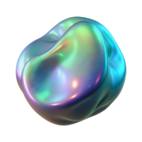 coveted modern A translucent, amorphous blob with iridescent, oil slick like textures, lit from within with a pulsating, bioluminescent glow sharp png
