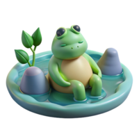 alluring avant garde A serene kappa relaxing in a river, soft, diffused lighting, Japanese art style artisan png