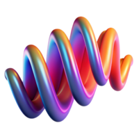 stunning rare An abstract representation of sound waves, visualized as vibrant ribbons of color, dynamically lit png