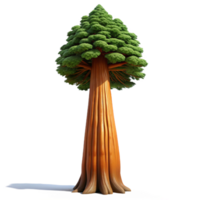 extraordinary reflective tropical A giant sequoia tree towering over a forest, detailed and realistic, with dappled sunlight filtering through the branches expertly shot png