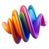 playful captivating An abstract representation of sound waves, using vibrant colors and dynamic shapes, with a dramatic, contrasting light source authentic png