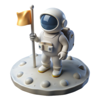 calm dazzling A lone astronaut, planting a flag on a desolate, gray moon, illuminated by the harsh white light of a distant sun. Photorealistic style, natural lighting flawless png