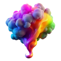 alluring organic A vibrant, multicolored smoke plume rising and swirling, illuminated by a dramatic backlight, with a smooth, ethereal quality ultra HD png