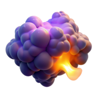 striking impressionist A cloud of vibrant, swirling smoke illuminated by hidden light sources, in a mystical, atmospheric style high quality png