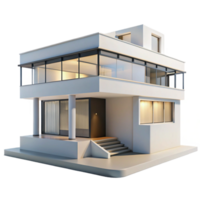 vibrante inigualável modernista casa, branco concreto e vidro, minimalista projeto, severo luz solar, bauhaus estilo, png