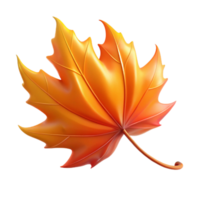 peaceful serene A solitary autumn leaf falling gracefully, swirling motion blur, warm orange and red hues, against a clear sky, cinematic style crisp png