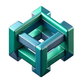 Impressionante spicca un' dinamico composizione di intersecano aerei e linee, con un' metallico struttura e un' freddo, blu verde colore schema. isometrico prospettiva png